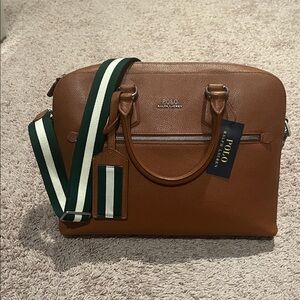 Polo by Ralph Lauren Tan Leather Briefcase